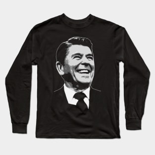 Ronald Reagan Black and White Long Sleeve T-Shirt